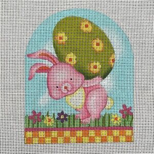 Melissa Shirley Designs Needlepoint Canvas Bunny Carrying Easter Egg